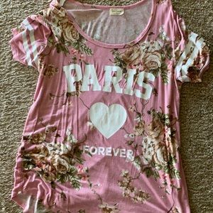 Paris forever floral t-shirt